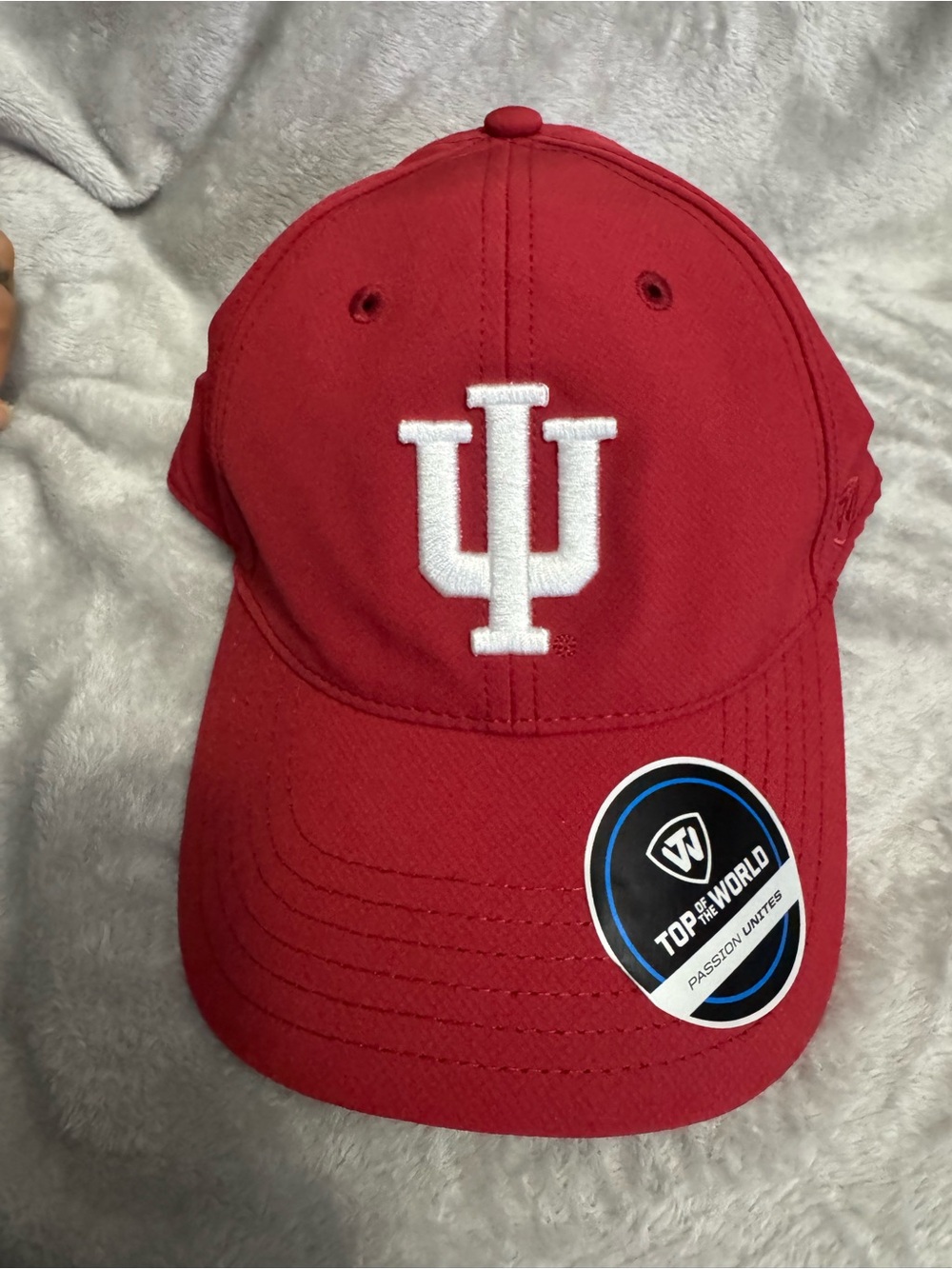 Top of the World Red Indiana IU Baseball Cap with White Logo